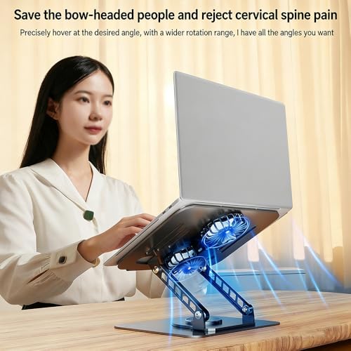 Soporte para Laptop con Ventiladores y Altura Ajustable miniatura 4