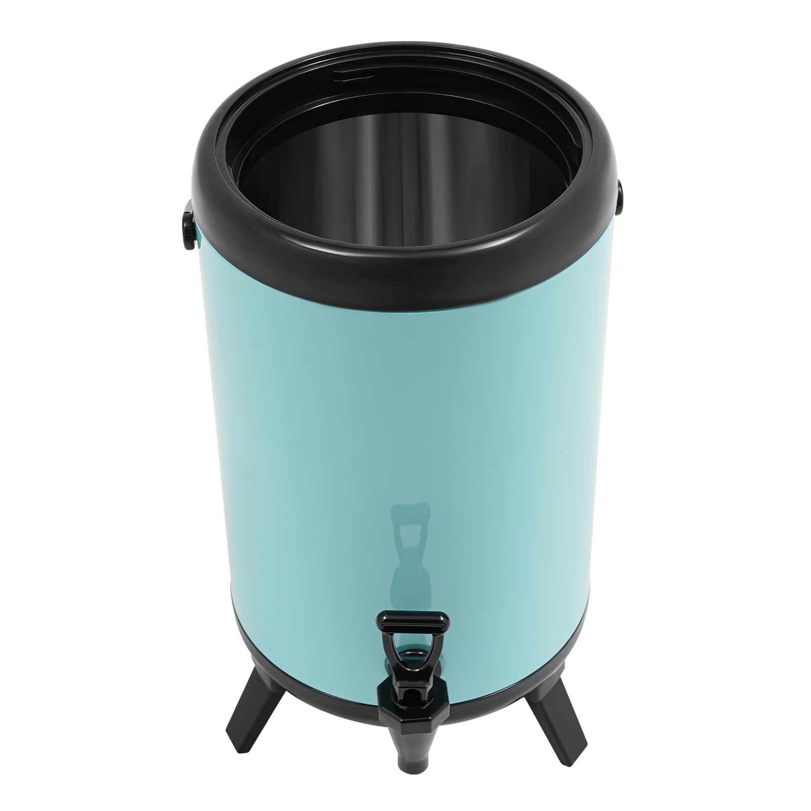 Dispenser per bevande da 10 l, contenitore isolato, in acciaio inox, fontana per acqua calda e fredda con rubinetto, dispenser per bevande per caffè, cioccolato, tè al latte, succo (blu)