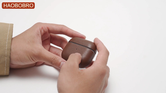 Étui En Cuir Véritable Pour AirPods Pro 3 - Chargement Sans Fil - Protection Antichoc - CaseGame