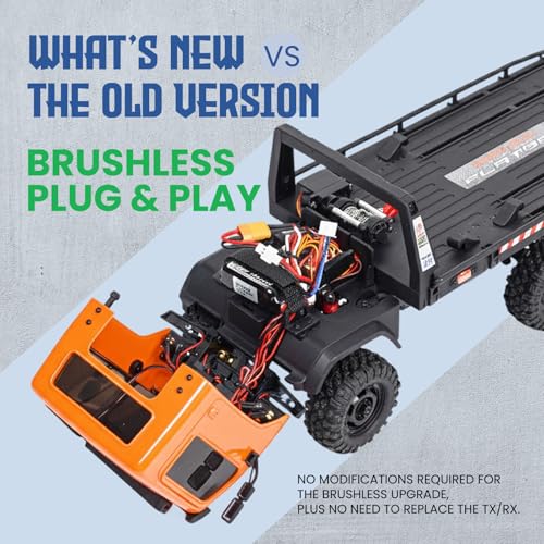 Image of HOBBYPLUS ARKTOS 6x6 V1.5 CR18P Rock Crawler RTR All Terrain - Remote Control Car, Rock Crawler 1 /18 Scale 6WD 2 Speed Transmission Off Road for Adults, RC Hobbyists (Tan)