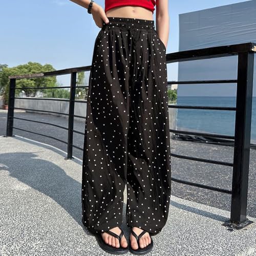 Kids Stretchy 𝐏alazzo 𝐋ounge Pants Baggy Comfy High Waist Wide Leg Trousers Fall Loose Casual Straight Pant2