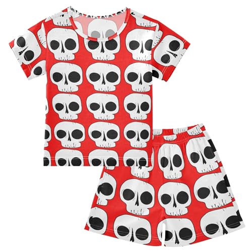 Skull Pajama Set Pajamas Sleepwear Nightwear Loungewear Clothes Set B04044003