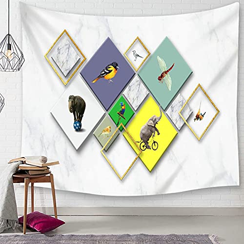 Tapiz de pared de animales multicolor para decorar salones y dormitorios modernos 2