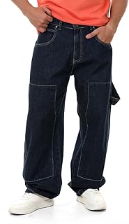 بنطال جينز واسع بقصة النجار