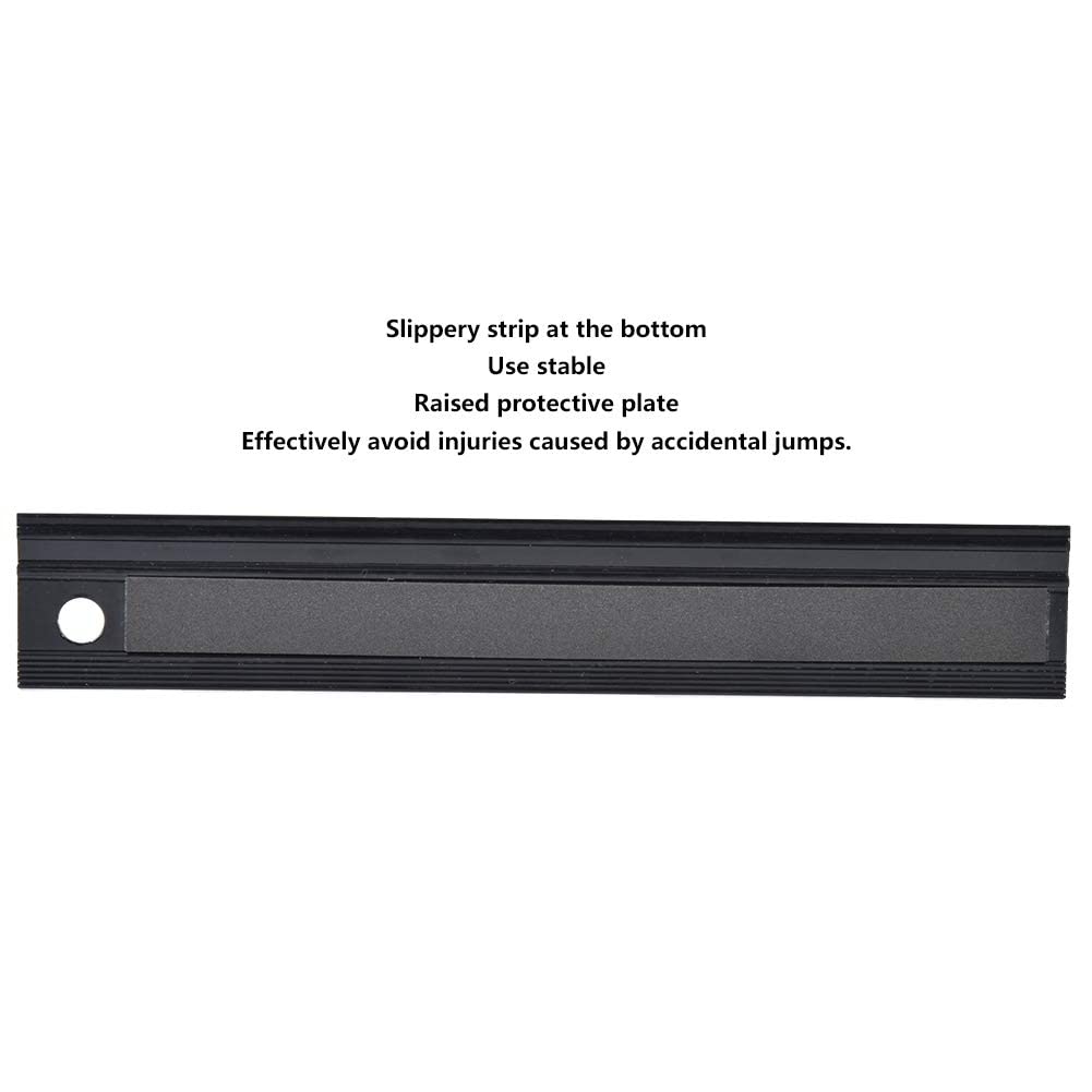 Walfront Schneidelineal Metall 20cm Sicherheitslineal mit Gummistreifen für Längenmessung Stoffe Gerades Schneiden Bastelbedarf (L Typ 20 cm)