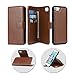 SHANSHUI Wallet Case Compatible with iPhone se (2020) iPhone 7 iPhone 8, RFID Blocking Magnetic Closure Detachable 2 in 1 PU Leather Flip Case RFID Blocking Card Holders Cash Pocket(Brown 4.7'')