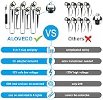 ALOVECO Landscape Lighting 6 Pack LED Garden Lights 12V Low Voltage Landscape Lights Kit with Transformers IP65 Waterproof 69FT Cable Outdoor Spot Lights for Yard House Tree Garden (2700K Warm White)