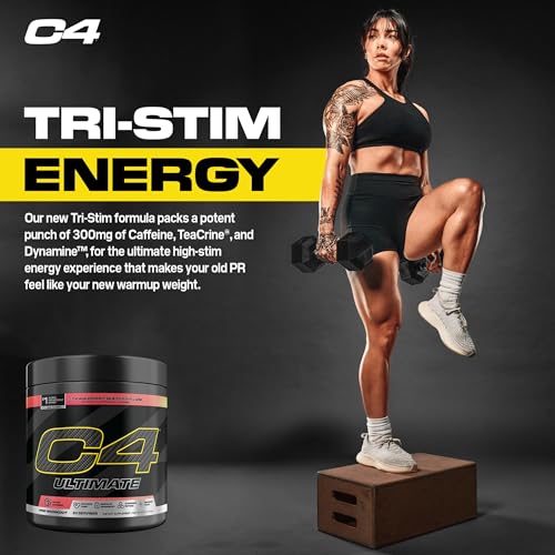 Image of C4 Ultimate Pre Workout Powder Watermelon - Sugar Free Preworkout Energy Supplement for Men & Women - 300mg Caffeine + 3.2g Beta Alanine + 2 Patented Creatines - 20 Servings