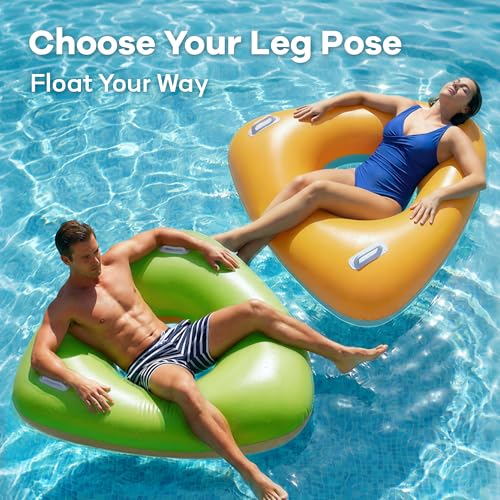 Funscape Large Triangle Inflatable Pool Float Tubes w/Handle for Adult Kid - image 5