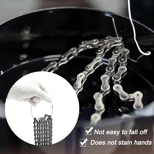 LONGHAO 8 Stück Pack Fahrradstahldrahtseil, Edelstahl Drahtseilring, Mehrzweck Kabelbinder Schlüsselring für Fahrradzubehör, Werkzeug & Outdoor,1,5x300mm (8, 1.5 * 300 mm)