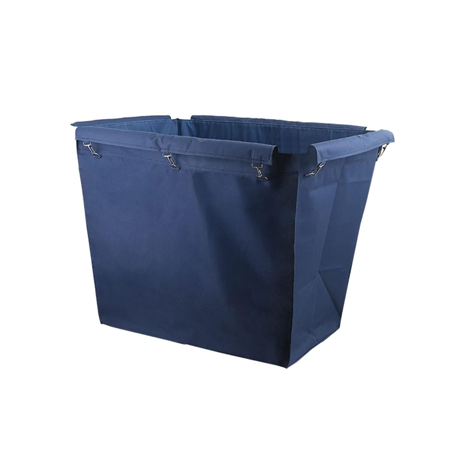 Bolsa Impermeable para Cesta de Ropa Sucia de 400 l. Bolsa de Repuesto extraíble de Tela Oxford para Carrito con Ruedas, Ideal para hoteles y Limpieza. Diseño cónico Azul.