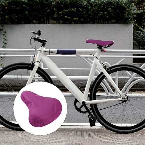 1 Stück Fahrradsattel Regenschutz,Fahrradsattel überzug,Sattelbezug Wasserdichte Fahrradsattelabdeckung,Elastische Fahrradsattels Schutzhülle,Fahrrad Sattelschutz,für Meisten Fahrradsattel-Lila