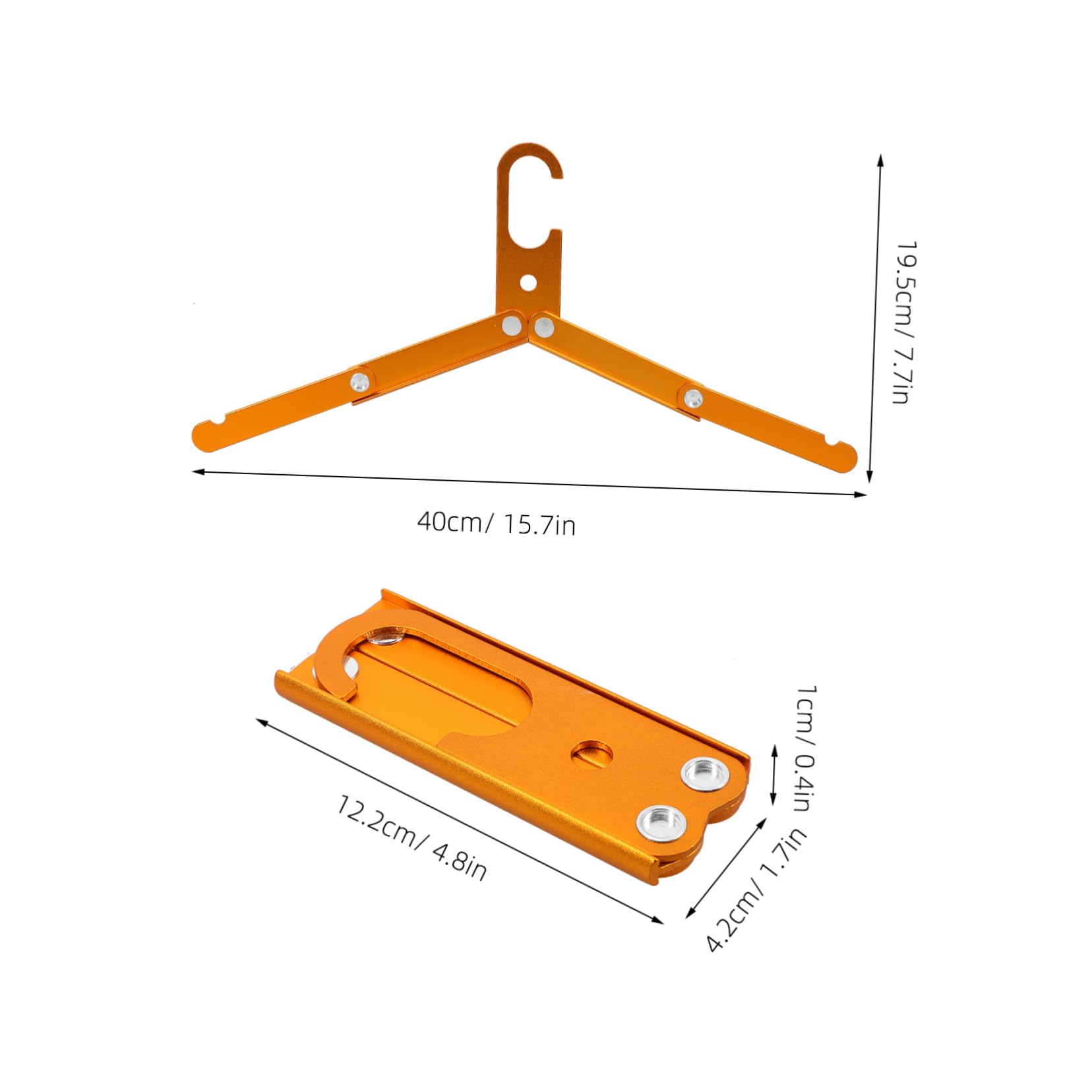 HOOTNEE 3pcs Travel Hanger Travel Coat Hangers Stable Wire Hangers Hangers Foldable Coat Hangers Hanger Stand Coat Hooks Wall Clothes Hanger Hangers Non Tripod Golden Stainless Steel