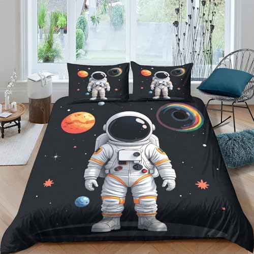 Housse de couette astronaute 140x200 parure de lit enfant - 4