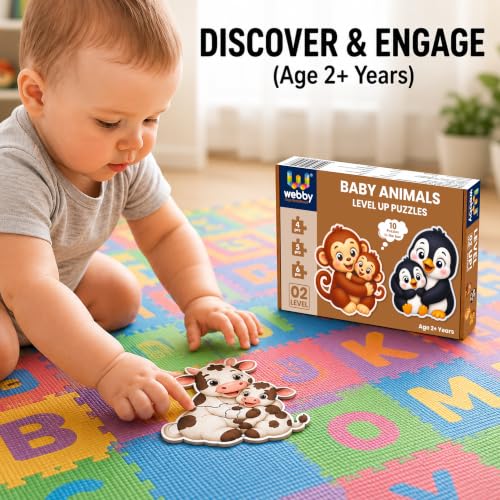 Image of Webby Baby Animals Level Up Jigsaw Puzzle for Kids