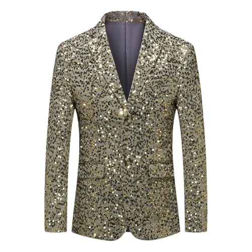 Men's Business Wedding Casual Suit European and American Style Sequin Suit Coat