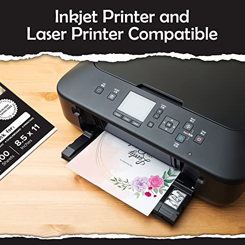 Sanzix 100 Sheets White Cardstock 8.5 X 11 Inch Thick Paper, 80Lb. 216 Gsm Heavy Weight Printer Paper, Cardstock For Invitations, Menus, Calligraphy, Stationery Printing, Scrapbook, Crafts, Diy Cards #TOP4