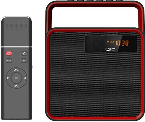 (Musky) Portable 6 - in - 1 Bluetooth Wireless Speaker With Mic/Karaoke Microphone, Aux-in/ TF Card/FM RADIO With USB. 1 YEAR WARRANTY.