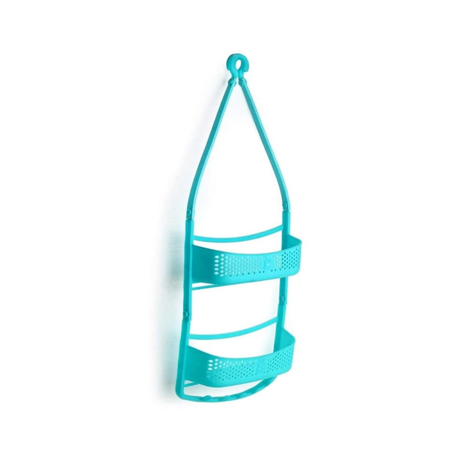KWINTAS Bathroom Shelf for Wall | Bathroom Shelf for Wall Plastic | No Drill Adhesive Shower Bathroom Shelves Caddy with 2 Layer Shower Caddy Shelf with Arms Adjustable (Blue) (B0DCSXZWJG) Amazon Price History, Amazon Price Tracker