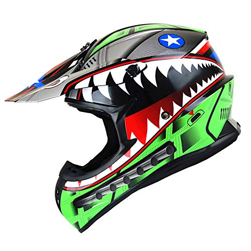 1Storm Adult Motocross Helmet BMX MX ATV Dirt Bike Downhill Mountain Bike Helmet Racing Monster Shark Style HKY_SC09S