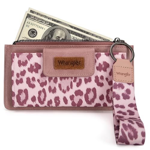 Image of Montana West X Wrangler Wallet for Women Ladies Female Card Cases & Money Organizers Wristlet with Wallet Large Clutch with Coin Purse Smooth Zipper and Rfid Lining