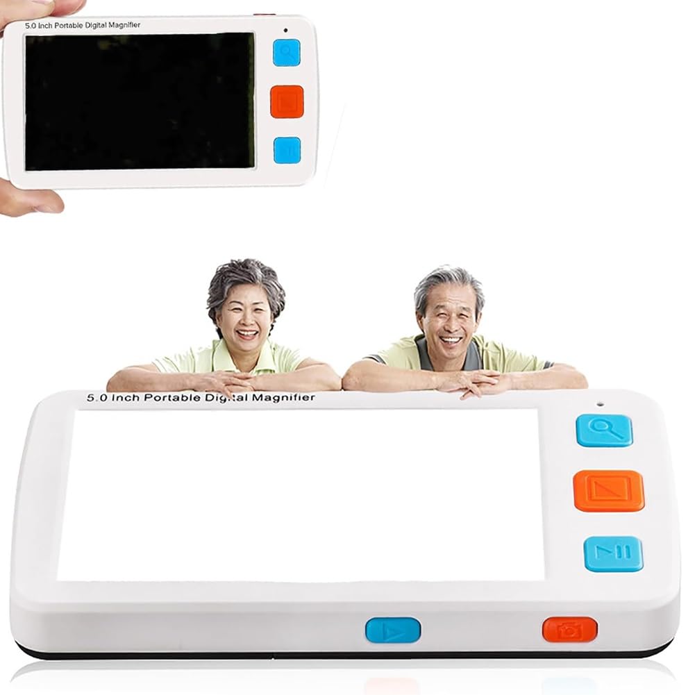 Elektronische Lesehilfe, Elektronische Sehhilfen Mit LCD-Bildschirm, 4x-32x Zoom, 5 Zoll, Einstellbarer Helligkeit Und 17 Farbmodi for Sehbehinderte Und Ältere Menschen