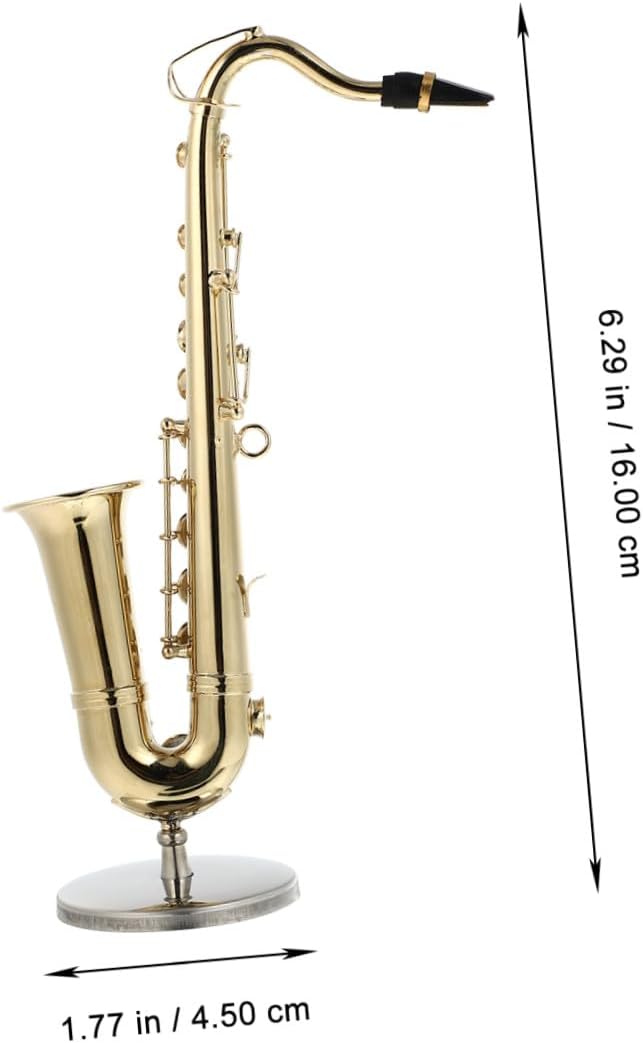 Cabilock Realistic Saxophone Lyre Mini Saxophone Adornment Stand for Music Enthusiasts