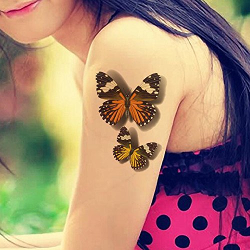 Tafly 5Sheets Sexy Lips Butterfly Waterproof Temporary Tattoo Sticker Tattooing Paper Art #TOP1