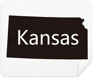 Kansas America USA Map Outline Cleaning Cloth Screen Cleaner 2pcs Suede Fabric