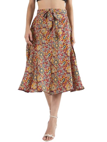 n.h.k.a. Kalamkari Print A Line Skirt-picture-19