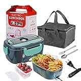 Filligs Electric Lunch Box Food Heater, 110V 12V 24V, Food Warmer for Office, Truck, Car, Work, With