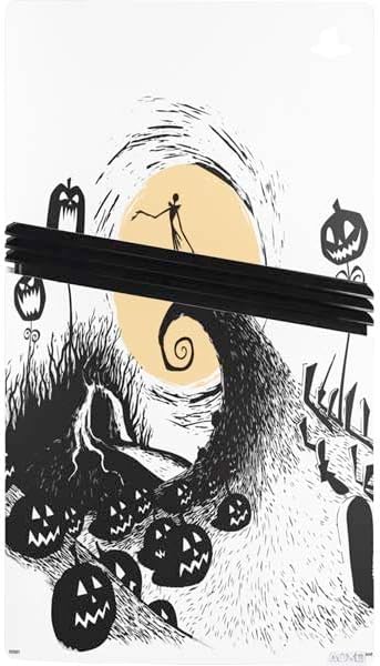 Skinit Decal Gaming Skin Compatible with PS5 Pro Bundle - Officially Licensed Disney The Nightmare Before Christmas Jack on Spiral Hill Art Design