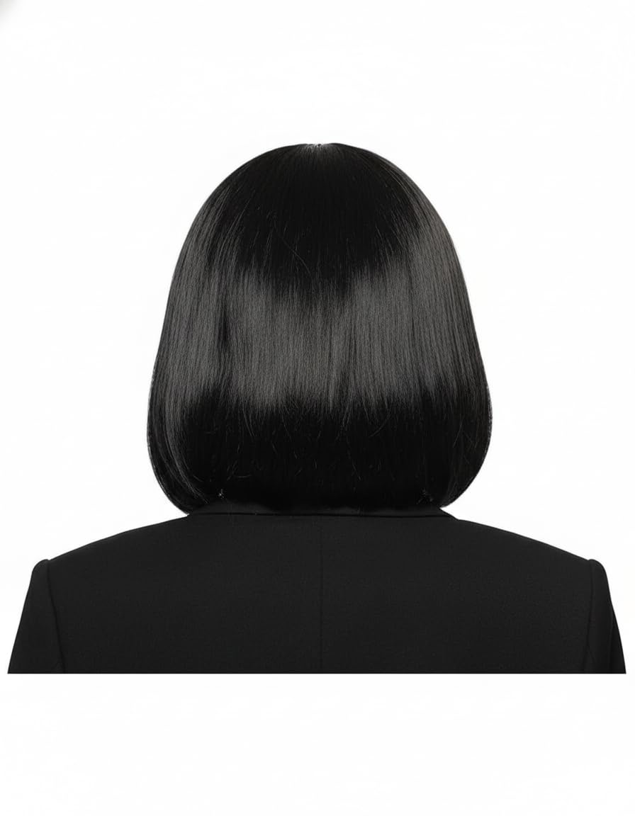 Enigma Costume Wigs Edna Designer Wig – Black Bowl Cut Incredible Mode Inspired by Animated Hero Fashion Engineer for Halloween Women's Adult MaxWigs Care Guide