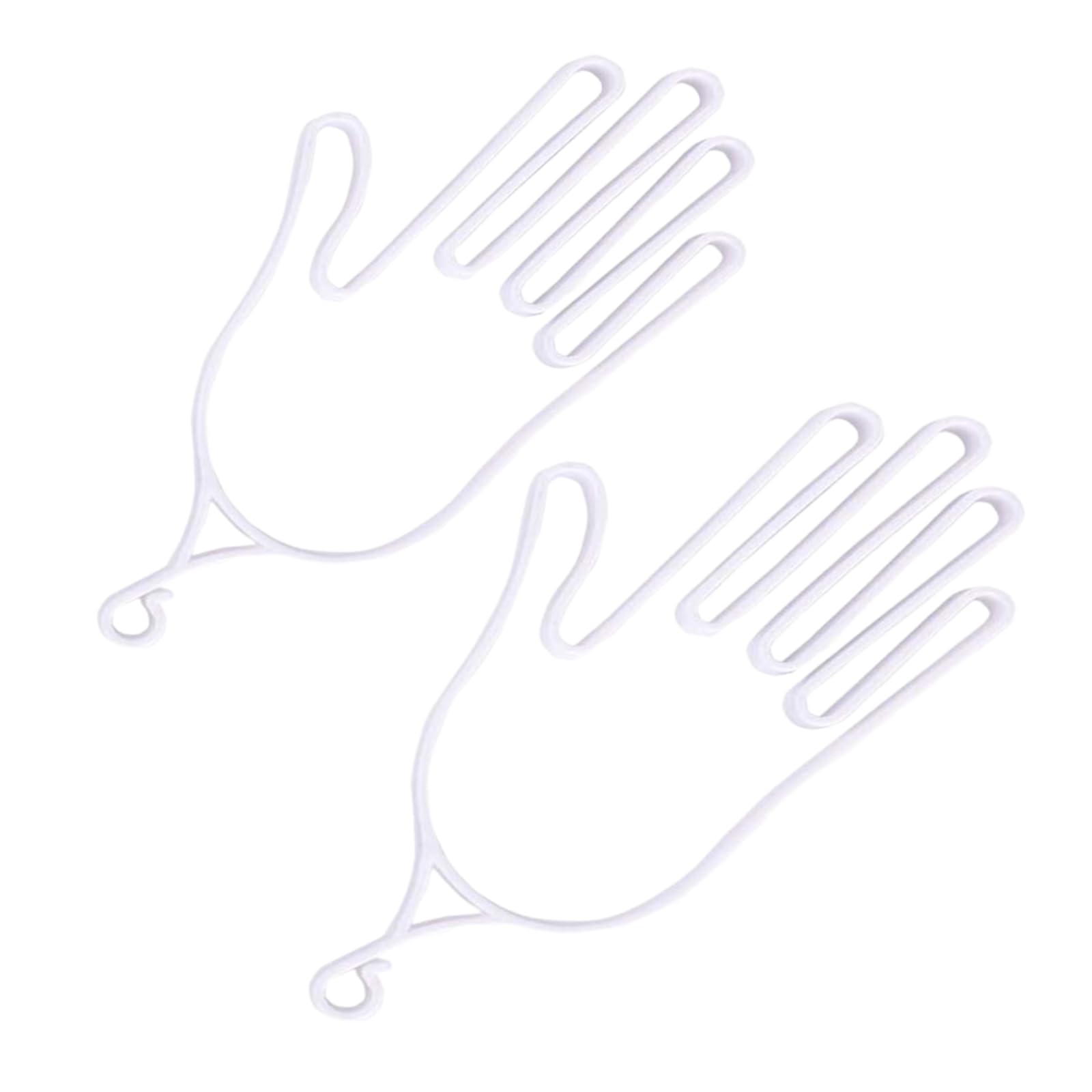 Nicedony 2 Pcs Golf Gloves Stretcher, Plastic Golf Gloves Holder Golf Gloves Keeper Hanger Dryer Shaper Support for Men Women Golf Gloves Stretcher,Golfer Gloves Maintenance (White)
