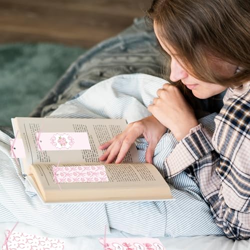 120pcs Pink Bow Bookmarks for Women - Bulk Reading Gifts & Supplies - Image 6