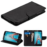 Coolpad Defiant Case, Mybat Stand Folio Flip Leather [Card Slot] Wallet Flap Pouch Case Cover for...