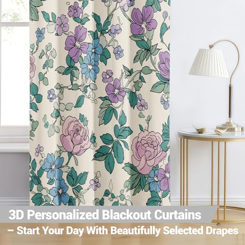 Rideaux de Chambre Fleurs Rose Rustique pour une Ambiance Cosy - 5