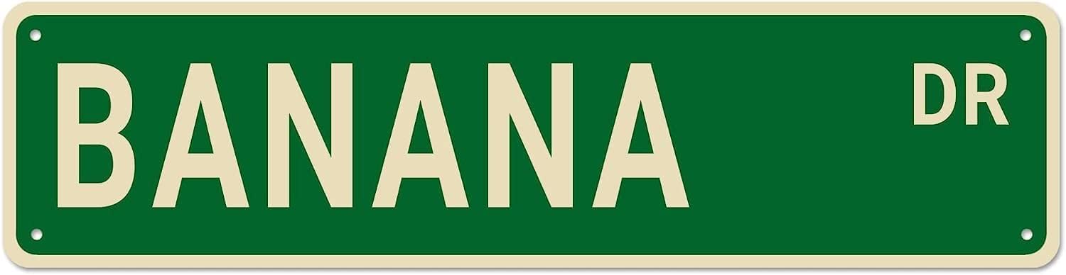 BANANA DR Retro Tin Sign Aluminum Metal Sign for Home Bedroom Kitchen Garden Wall Pub Club Coffee Decor 4x16 Inch