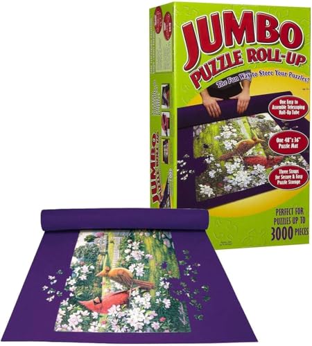 MantraRaj Giant Jumbo Jigsaw Roll Up Puzzle Mat Store Storage Mat Tube up to 3000 Pieces Large Perfect Solution For Keeping Your Puzzle Intact, Organized And Ready for Your Next Enjoyable Session