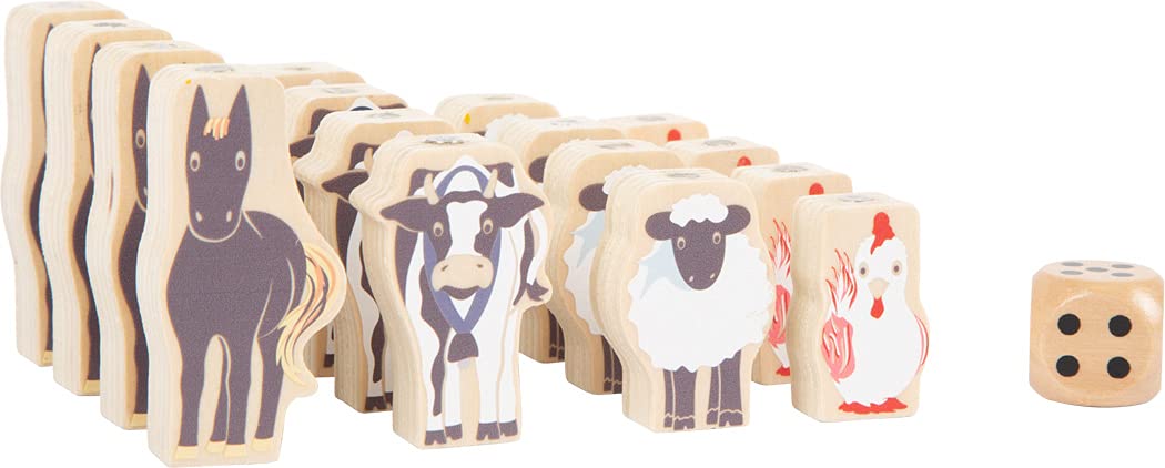 small foot 12228 "4 Friends" Games Collection, with farm animal motifs, wooden game for kids and family ages 4+ years - Image 4