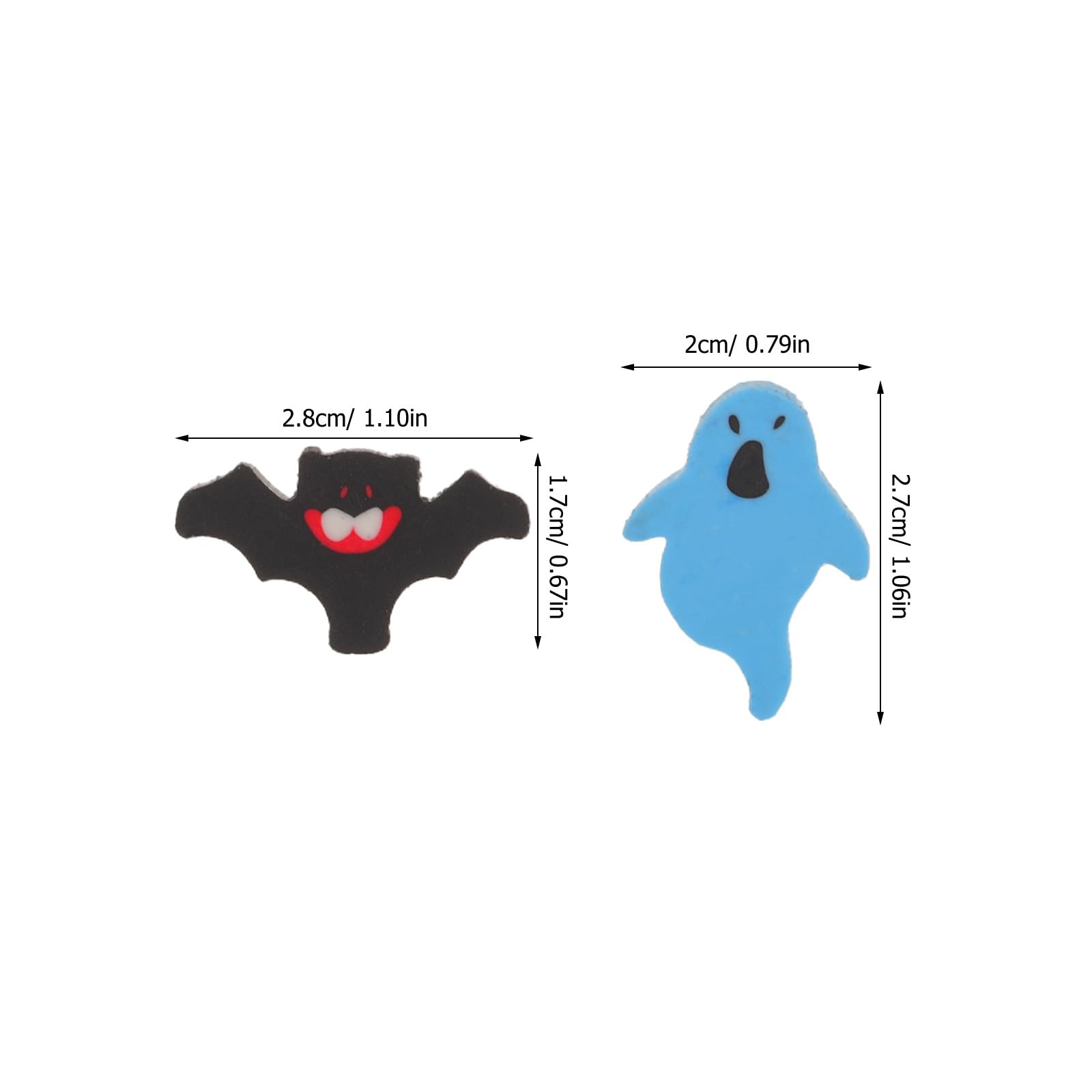 GALPADA 200 szt. gumek do mazania na Halloween, śliczne, duchy, nietoperz, zwierzęta, mini gumki do mazania na Halloween, artykuły dekoracyjne na imprezy, nagrody w klasie, upominki na imprezy
