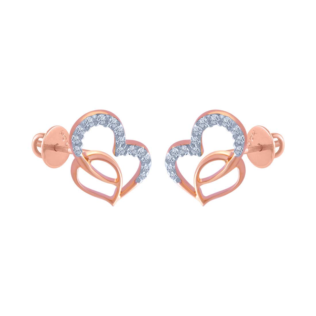 Gold and Diamond Stud Earrings for Women-image-44