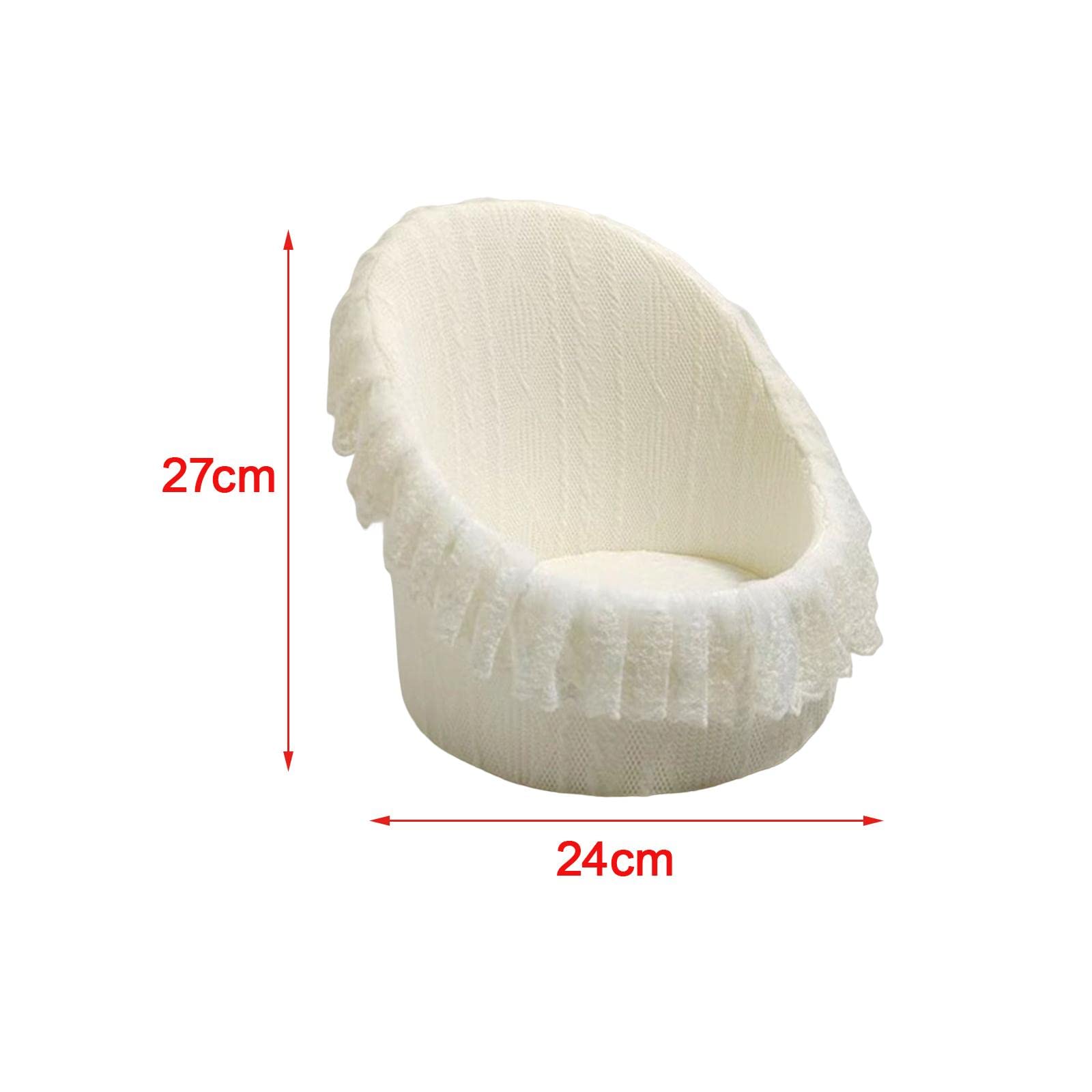 Milageto Accesorios de fotografía Silla de Tiro para recién Nacido, Accesorios de sofá pequeño, Silla para sesión de Fotos de cumpleaños de bebé, C