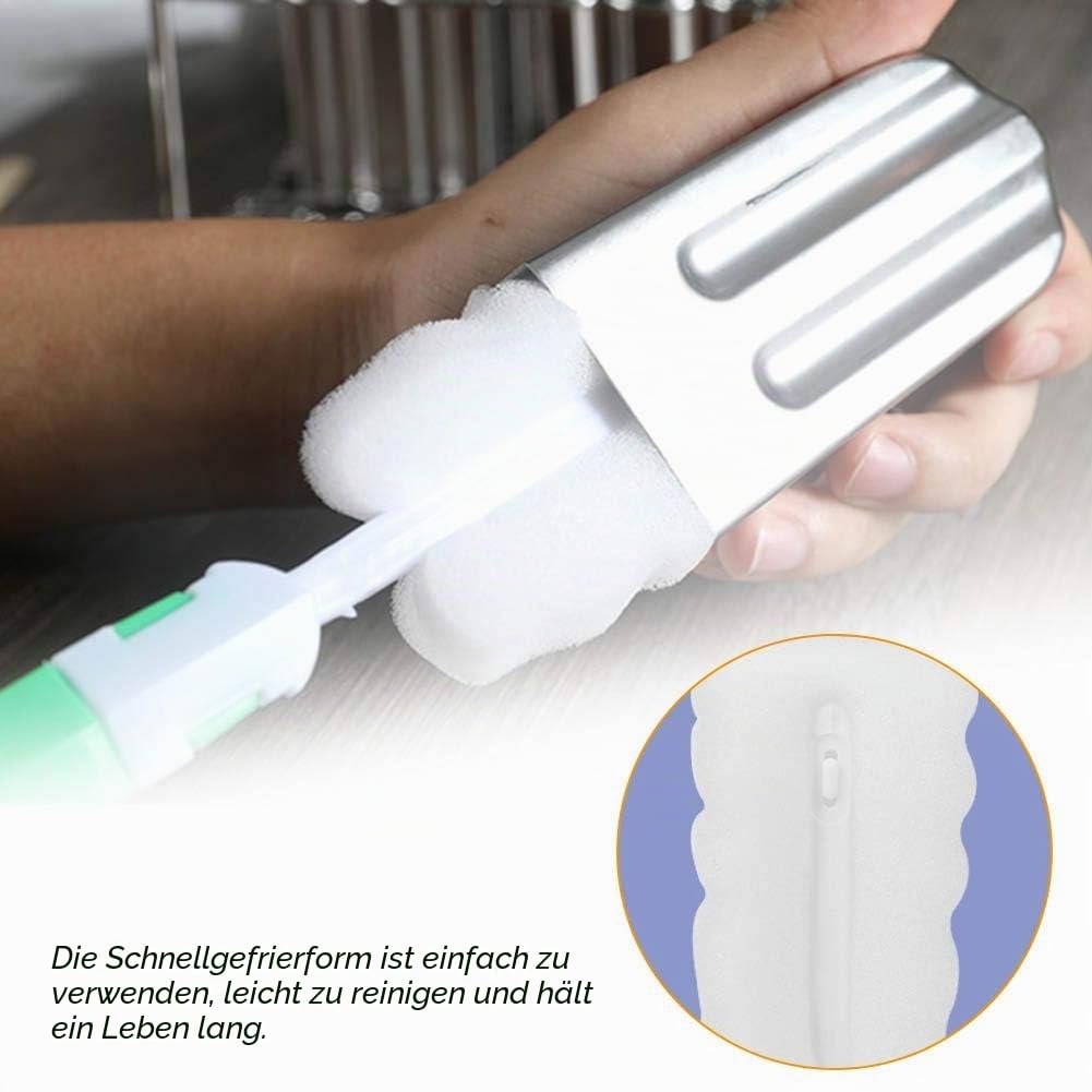 Eisformen, Eedelstahl Stieleisformer Eis am Stiel Förmchen für Eislutscher selbst Machen, BPA Frei, 10er Set mit 100 Stücke Holzsiele (Art.1)