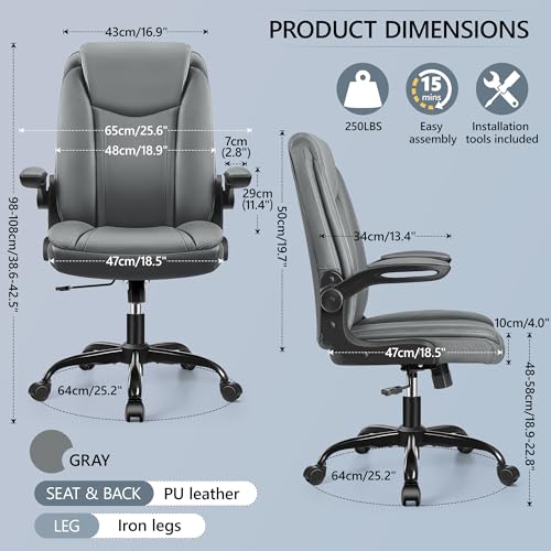 Mejores review On-line Sillas de oficina de piel los más recomendados. 5 Imagen adicional