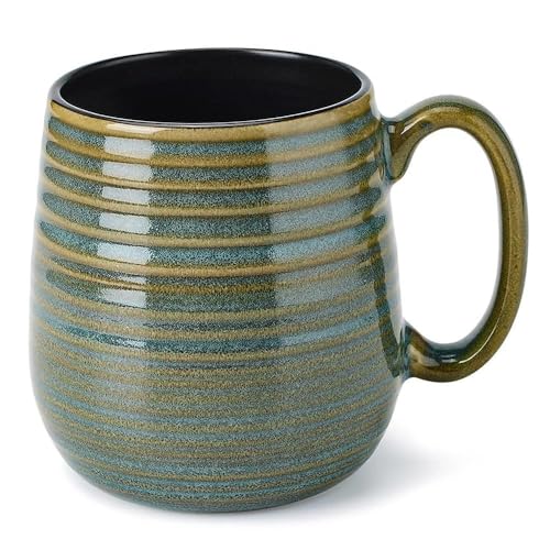Cteahrow Keramik-Kaffeetasse mit Henkel, 550 ml große Kaffeetasse...
