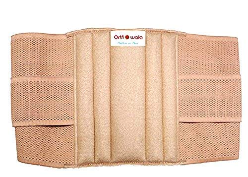 Image of Orthowala Lumbar Support (LS) Waist Belt for Men /Women Lower Back Pain Relief w /Dual Adjustable Straps - BEIGE (4XL (55-60 Inches))