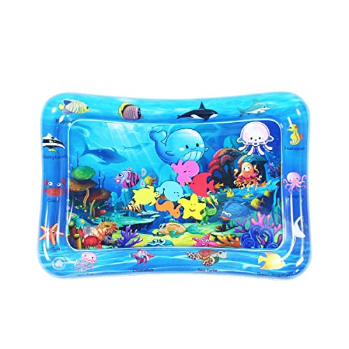Tummy Time Tapis de jeu aquatique pour bébé, nouveau-né bébé garçon fille cadeaux jouets | Stimule le développement de bébé, centre d'activités de jouets pour bébés Cover