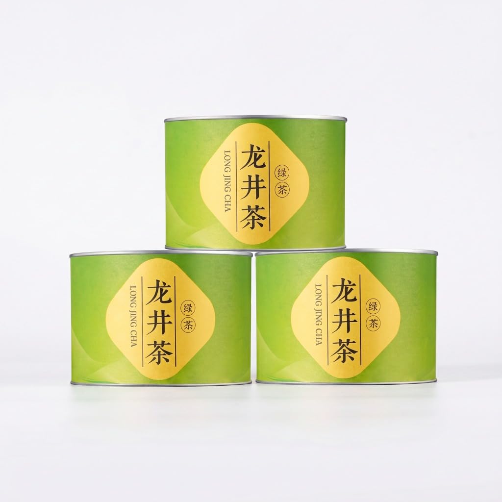 Tè Verde Longjing Pre-Qingming | Tè Verde Senza Additivi | Tè in Foglie Sciolte | Per Lavoro E Riunioni in Ufficio (50 g * 3)