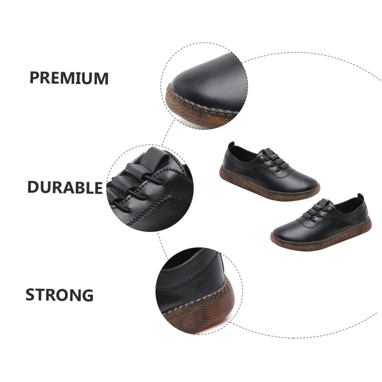 Zapatos De Cuero Perezosos Zapatos Casuales De Mujer De De Gimnasia para Mujer Mocasín para Mujer De Las Mujeres Superior: Cuero Genuino Black